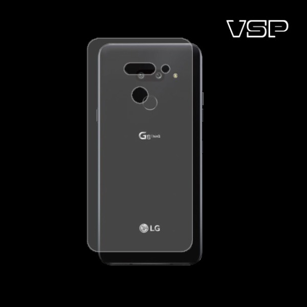 뷰에스피 LG G8 씽큐 디자인 무광 블랙 스킨 후면 외부 보호필름 2매