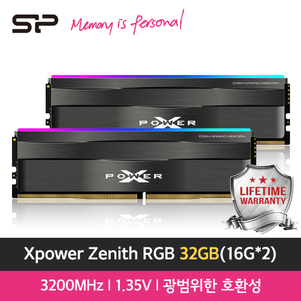 실리콘파워 Xpower DDR4-3200 CL16 Zenith RGB (32GB(16X2))