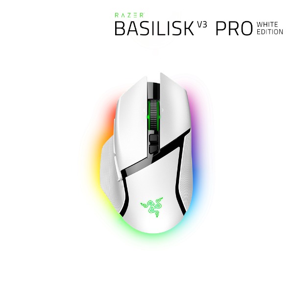 레이저코리아 Razer Basilisk V3 Pro White 무선 게이밍 마우스