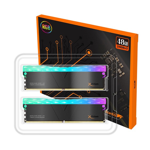 V-Color Manta DDR5-6400 CL36 XPrism RGB 블랙 패키지 (48GB(24Gx2))