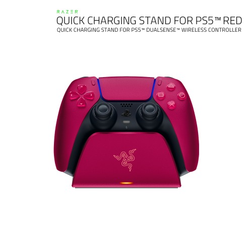 Razer Quick Charging Stand for PS5용 충전 스탠드 - 레드