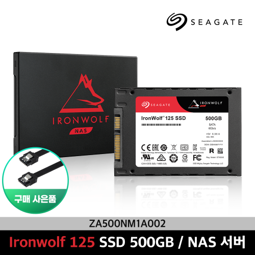 [예약판매] 씨게이트 아이언울프 125 SSD NAS 500GB (ZA500NM1A002)