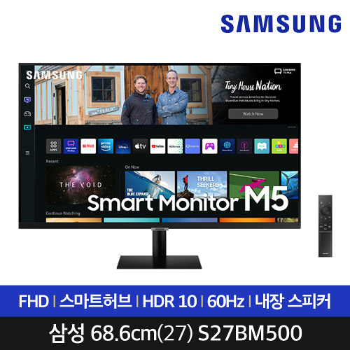 삼성전자 SMART M5 S27BM500 68.6cm(27)/평면/FHD/블루투스/스마트 모니터