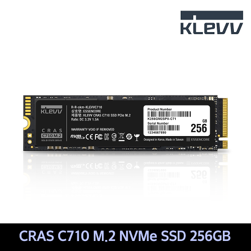 [벌크 제품]ESSENCORE KLEVV CRAS C710 M.2 NVMe (256GB)